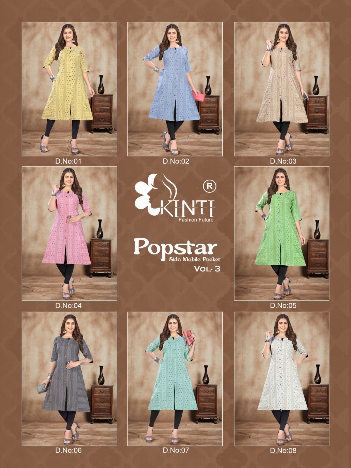 Popstar Vol 3 By Kinti Printed Kurtis Catalog